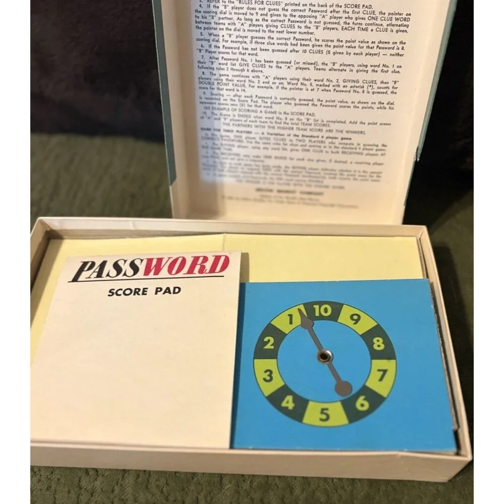 Vintage Password 1970 Volume Ten Edition Game by Milton Bradley